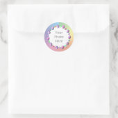 Gemalte Ostereier (Fotorahmen) Runder Aufkleber (Tasche)