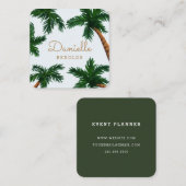 Gemalte Palmen Quadratische Visitenkarte (Vorne/Hinten)