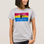 GEMALTE PANSEXUAL STOLZ-FLAGGE und SYMBOL T-Shirt (Vorderseite)
