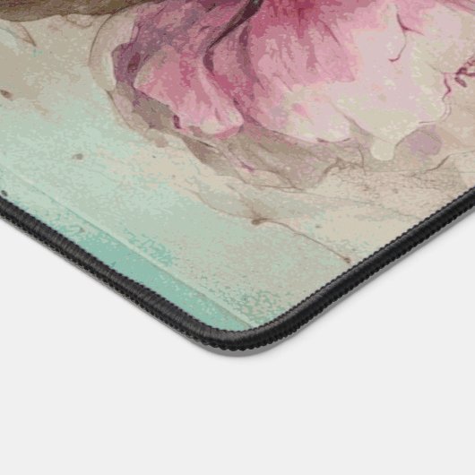 Gemalte Peonies - Mauspad, Schreibtischmatte, Büro Schreibtischunterlage (Ecke)