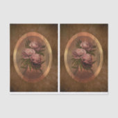 Gemalte Pfingstrosen DBL Seidenpapier (Vorderseite)