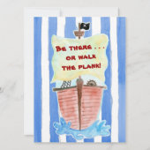 Gemalte Piraten-Schiffs-Geburtstags-Einladung Einladung (Rückseite)