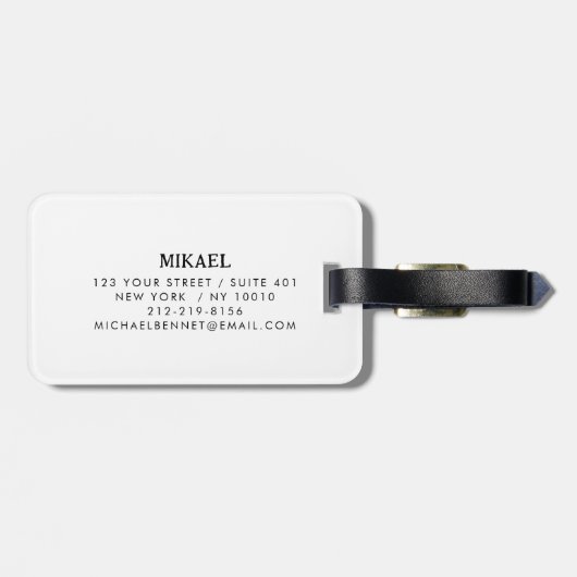 Gemalte Planeten und Name Gepäckanhänger (Rückseite horizontal)