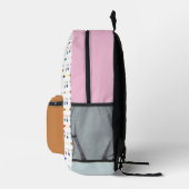 Gemalte Polka Dot Spots Personalisierter Name farb Bedruckter Rucksack (Rechts)