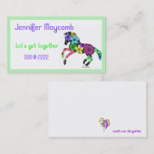 Gemalte Pony-Telefonkarte Telefonnummerkarte (Vorne/Hinten)