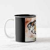 gemalte Ponys Zweifarbige Tasse (Links)