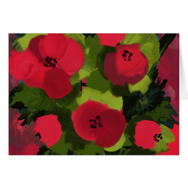 Gemalte Poppies | Flora Art (Vorderseite (Horizontal))