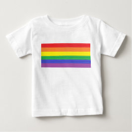 Gemalte Regenbogen-Flagge Baby T-shirt