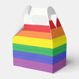 Gemalte Regenbogen-Flagge Geschenkschachtel