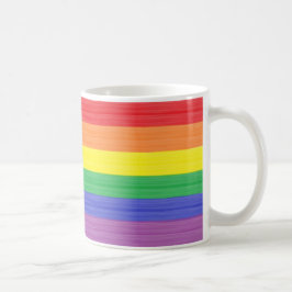 Gemalte Regenbogen-Flagge Kaffeetasse