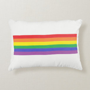 Gemalte Regenbogen-Flagge Zierkissen