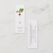 Gemalte Rettich-MiniVisitenkarten Mini Visitenkarte (Vorne/Hinten)