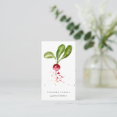 Gemalte Rettich-Visitenkarten Visitenkarte (Stehend Vorderseite)