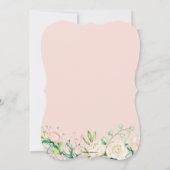 Gemalte Rose Blumendusche Einladung (Rückseite)