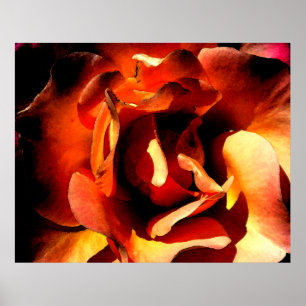Gemalte Rose Poster
