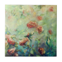 Gemalte Rosen-Keramikfliese Fliese