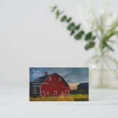 Gemalte rote Scheune Visitenkarte (Stehend Vorderseite)