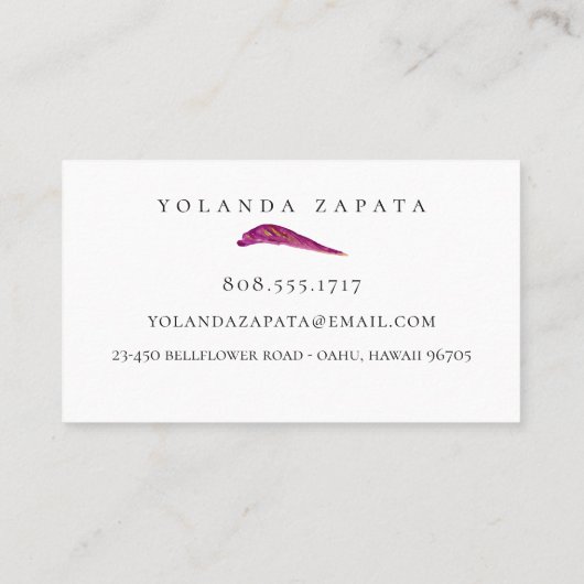 Gemalte Rüben-Visitenkarten Visitenkarte (Rückseite)