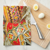 Gemalte Rumäne-Ostereier Küchentuch (Viertel Falte)