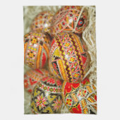 Gemalte Rumäne-Ostereier Küchentuch (Vertikal)