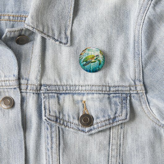 Gemalte Schildkröte Button (Beispiel)