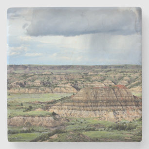 Gemalte Schlucht in den Ödländern von North Dako Steinuntersetzer