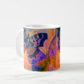 Gemalte Schmetterlinge Kaffeetasse (Vorderseite Links)