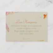 gemalte Schmetterlingsgeschäfts-Karte Visitenkarte (Rückseite)