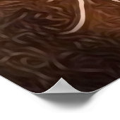 Gemalte Sepia-Rose Poster (Ecke)