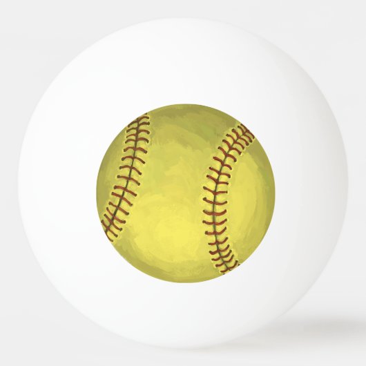 Gemalte Softball-Kunst Tischtennisball (Rückseite)
