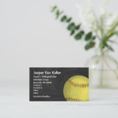 Gemalte Softball-Kunst Visitenkarte (Stehend Vorderseite)
