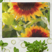Gemalte Sonnenblume Handtuch (Gefaltet)