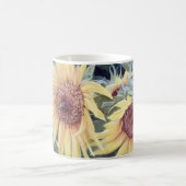Gemalte Sonnenblumen mit einer Biene Kaffeetasse (Mittel)