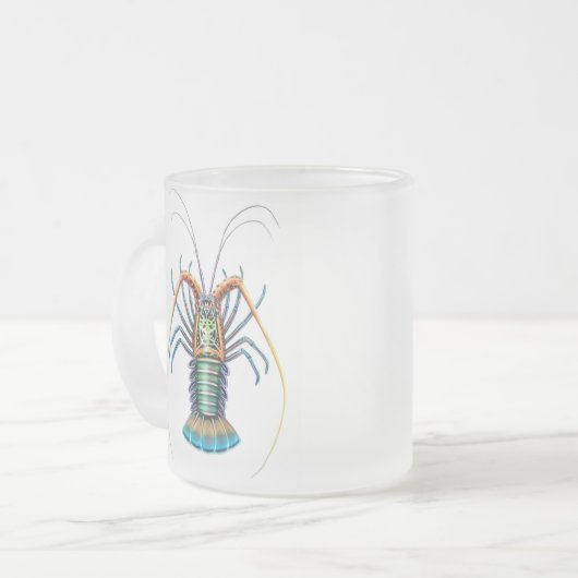 Gemalte stacheliger Hummer-Tasse Mattglastasse (Vorderseite Links)