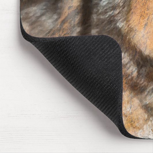 Gemalte Timberwolf-Mausunterlage Mousepad (Ecke)