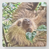 gemalte Trägheit Steinuntersetzer (Vorderseite)