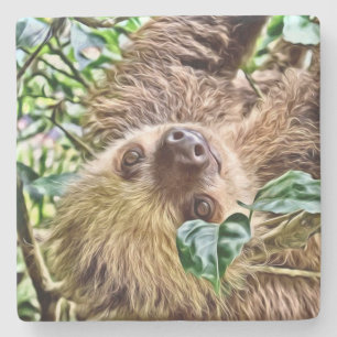 gemalte Trägheit Steinuntersetzer