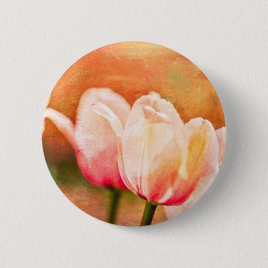 Gemalte Tulpen Button (Vorderseite)