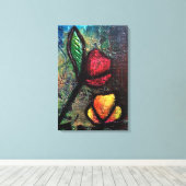 Gemalte Tulpen Leinwanddruck (Insitu (Holzboden))