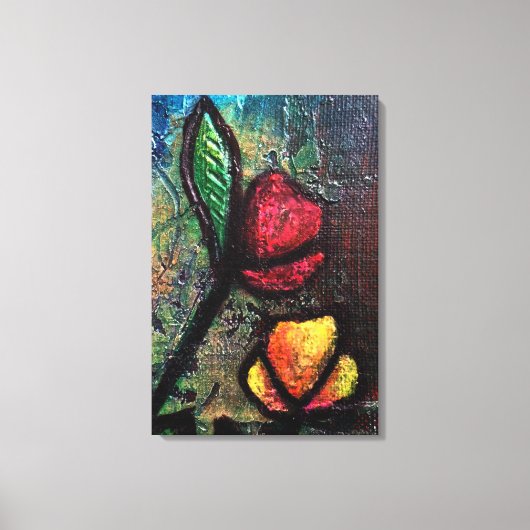 Gemalte Tulpen Leinwanddruck (Vorderseite)