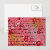 Gemalte und geschriebene Leinwand Postkarte (Vorne/Hinten)