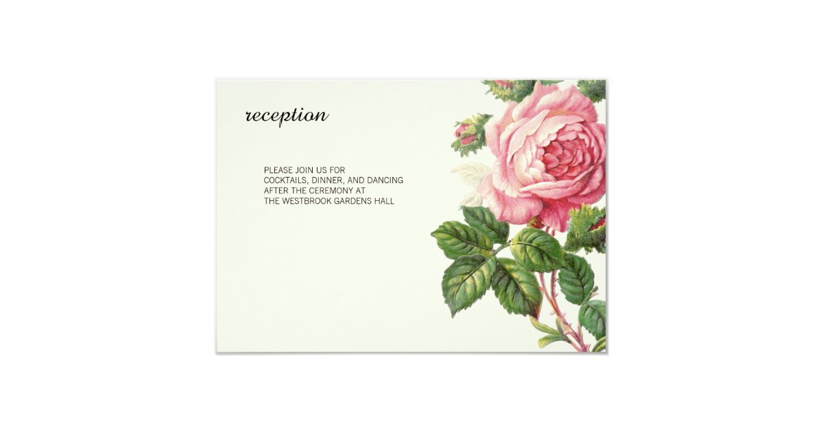 Gemalte Vintage Rose Boho Hochzeit Einladung Zazzle De