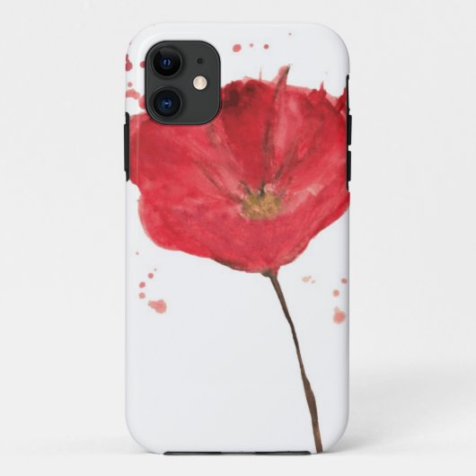 Gemalte Watercolormohnblumen-Blume 2 Case-Mate iPhone Hülle (Rückseite)