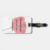 Gemalte Watercolormohnblumen-Blume 2 Gepäckanhänger (Rückseite horizontal)