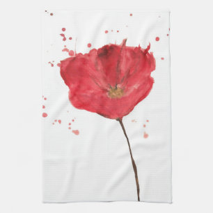 Gemalte Watercolormohnblumen-Blume 2 Handtuch
