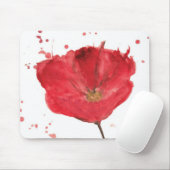 Gemalte Watercolormohnblumen-Blume 2 Mousepad (Mit Mouse)