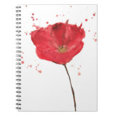 Gemalte Watercolormohnblumen-Blume 2 Notizblock (Vorderseite)
