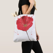 Gemalte Watercolormohnblumen-Blume 2 Tasche (Von Nahem)