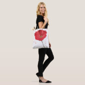 Gemalte Watercolormohnblumen-Blume 2 Tasche (Am Model)