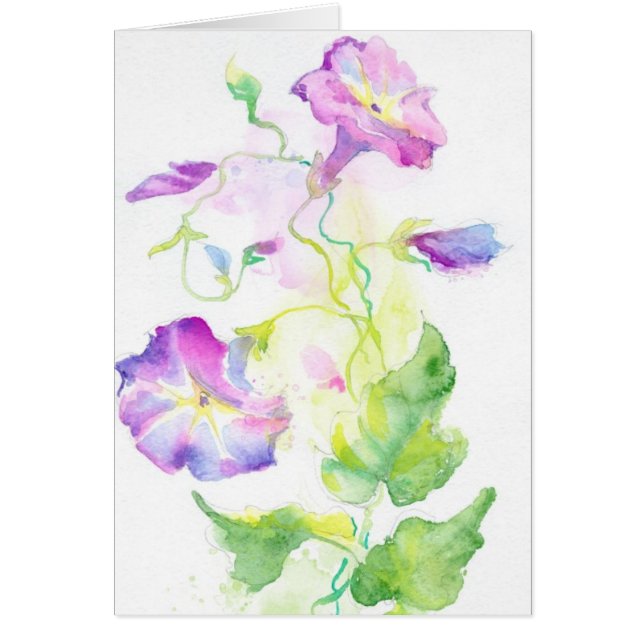 Gemalte Watercolorwinden-Blumen (Vorne)